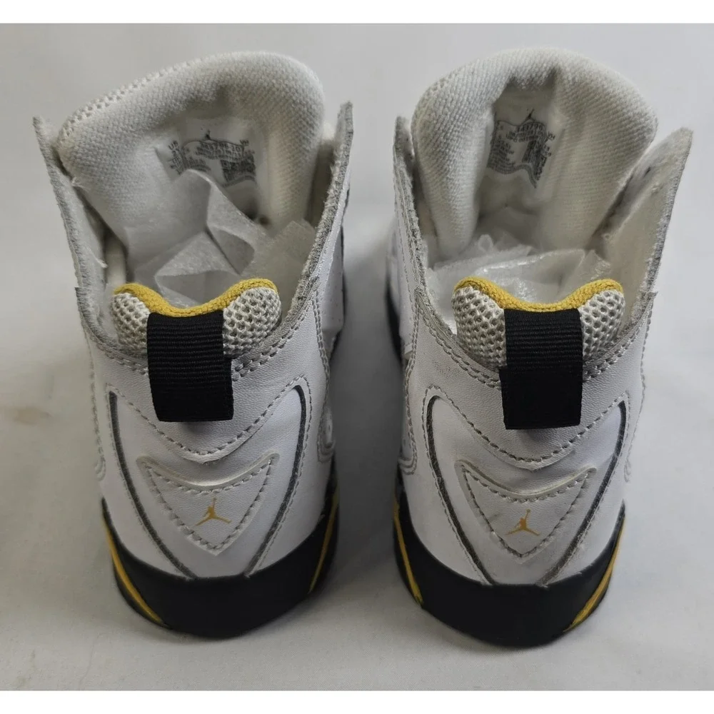 Jordan True Flight High Top Kids White Yellow Shoes Sneakers Sz 2Y